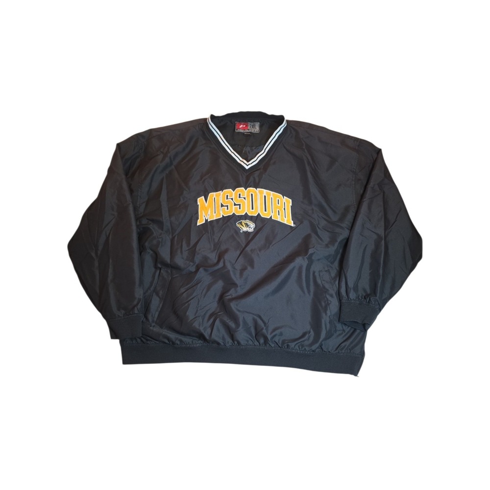 Missouri Tigers Pro Player 2XL Pullover Windbreaker Jacket Black Mizzou NCAA